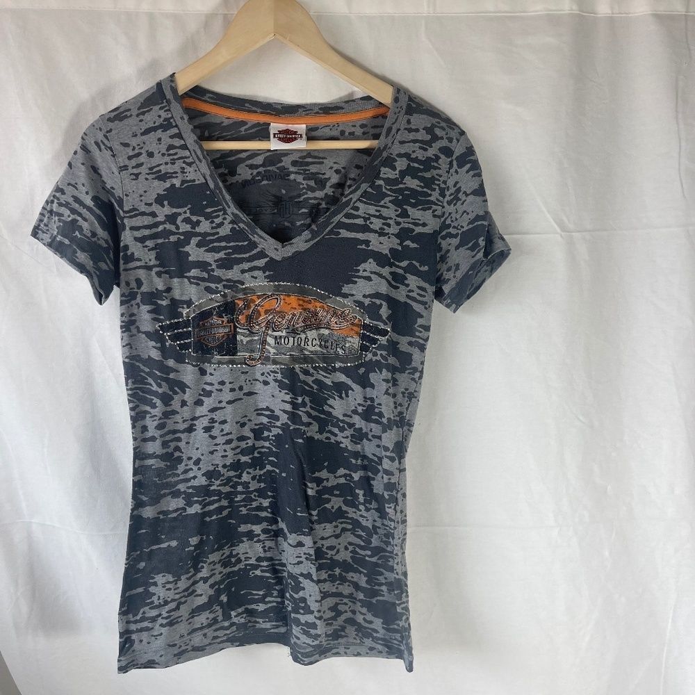 Harley Davidson Grey/Black Burnout Studded Whiskey Row Prescott, Az. T…